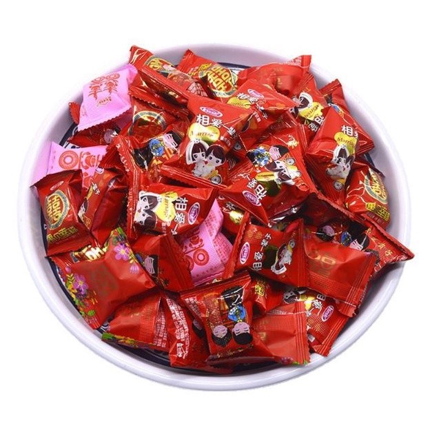 100g Fruit jelly candy wedding candy mixed flavor casual wedding fruit juice candy snacks Double Happiness (2124L) - Image 2