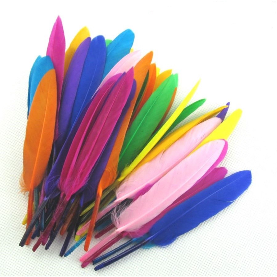 Goose Duck Feathers crafts 10-15CM Dyed Colorful Feather for jewelry making DIY Home plumes Party decoration(1188L) - Image 2