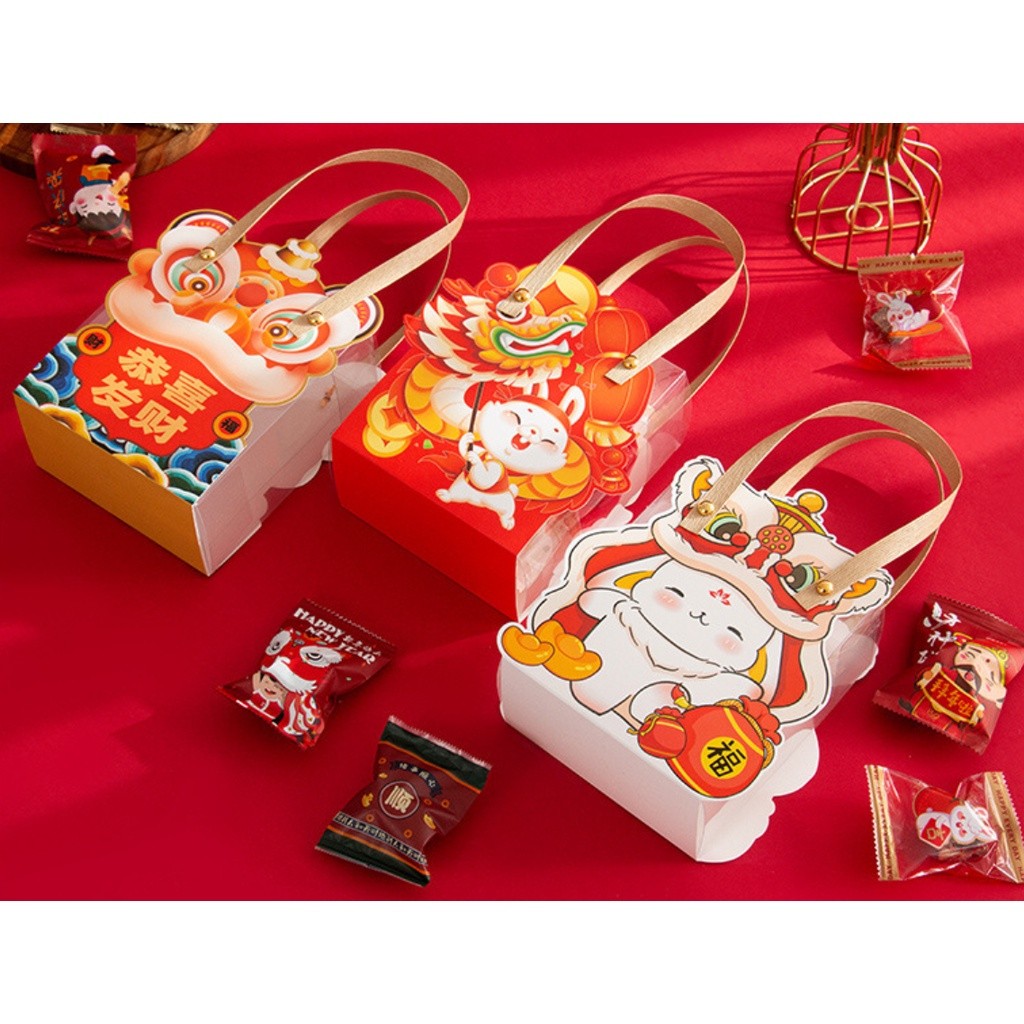 1pc Transparent Portable Box New Year Birthday Party Baking Cookies Cake Boxes Packaging Decoration(1278L) - Image 7