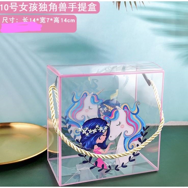 1pc Transparent Portable Box New Year Birthday Party Baking Cookies Cake Boxes Packaging Decoration(1278L) - Image 19