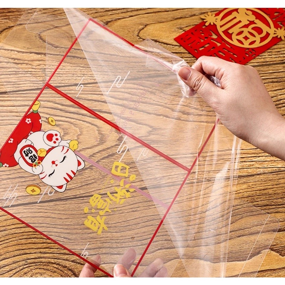 1pc Transparent Portable Box New Year Birthday Party Baking Cookies Cake Boxes Packaging Decoration(1278L) - Image 5