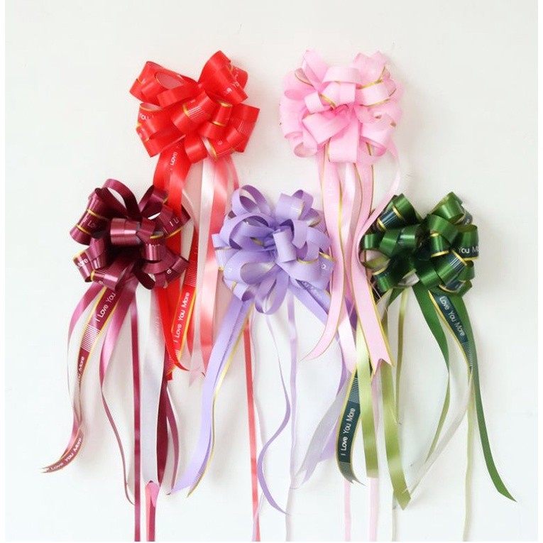 1pcs 5cm New Design Pull Bow Ribbons for Gift Packing Romantic Wedding Birthday Party Home Car Decor(713L)
