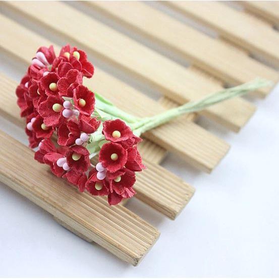 8 pieces DIY mini artificial rose paper flower bouquet wedding wreath decoration accessories artificial flower (626L) - Image 9