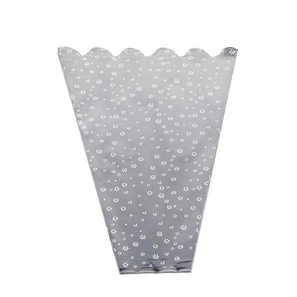 20pcs Flower Wrapping Paper Silver Single Branch Bag OPP Waterproof Cellophane Fresh Bouquet Packaging (563L) - Image 7