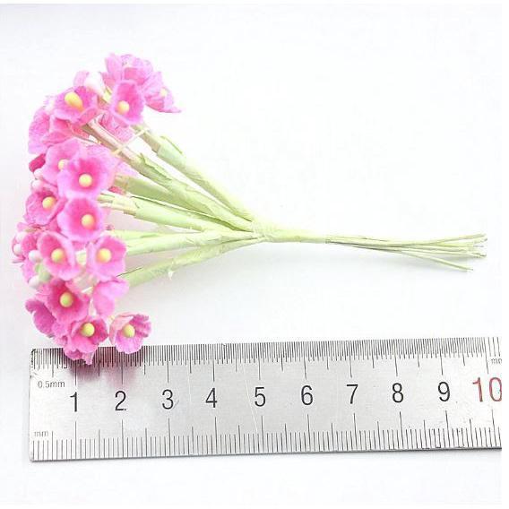 8 pieces DIY mini artificial rose paper flower bouquet wedding wreath decoration accessories artificial flower (626L) - Image 3