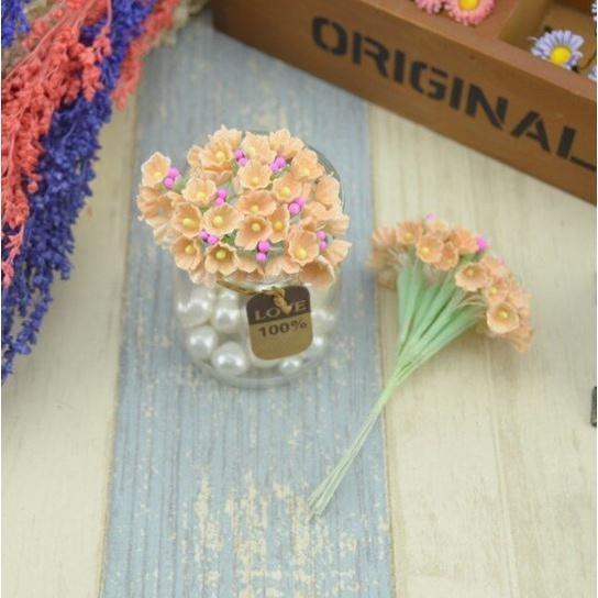 8 pieces DIY mini artificial rose paper flower bouquet wedding wreath decoration accessories artificial flower (626L) - Image 11