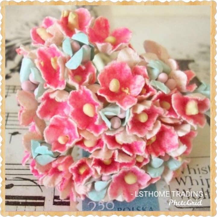 8 pieces DIY mini artificial rose paper flower bouquet wedding wreath decoration accessories artificial flower (626L) - Image 19