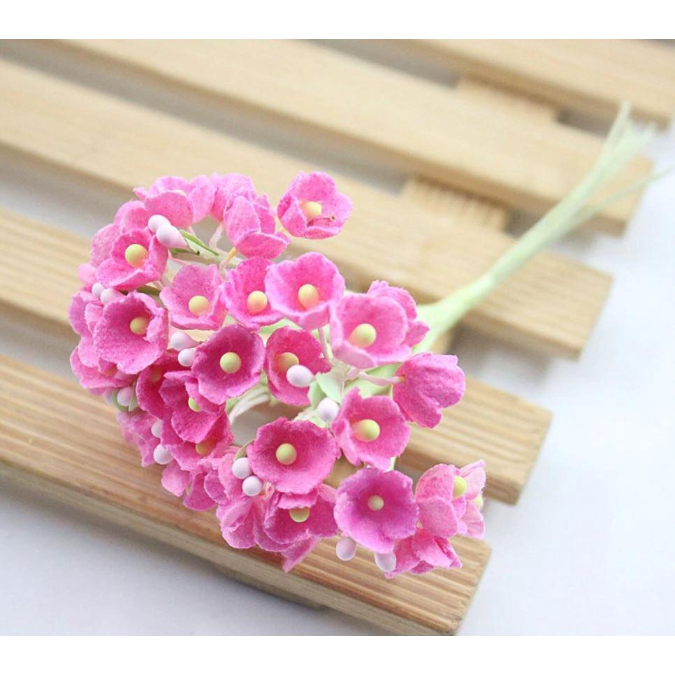 8 pieces DIY mini artificial rose paper flower bouquet wedding wreath decoration accessories artificial flower (626L) - Image 17